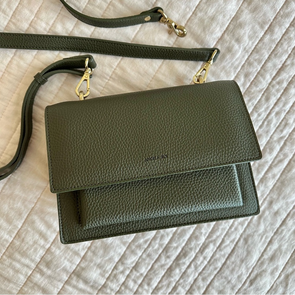 Angela Roi Eloise Satchel Crossbody in Deep Olive